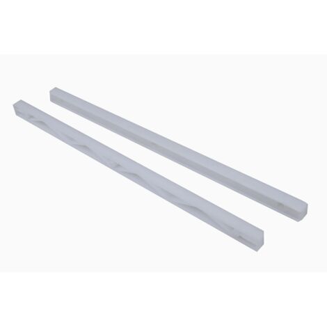 guide per cassetto in plastica da avvitare - l. 340 x h. 16,5 mm. - bianco