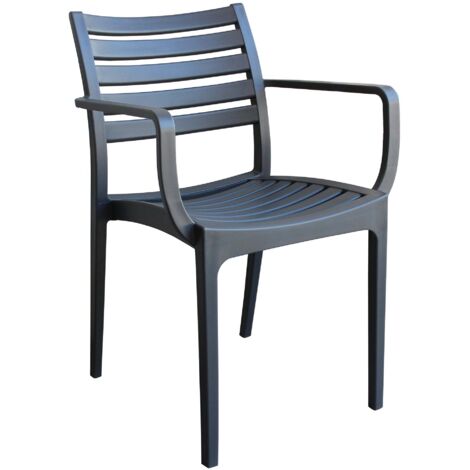 sedia da esterno elica garden "eveline" in polipropilene verde petrolio 58,5x55,2x84 cm (1/5)