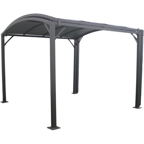 Carport estensibile in acciaio galvanizzato con copertura in poliestere
