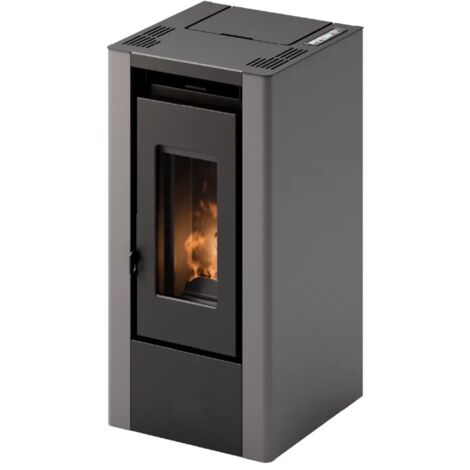 stufa a pellet freepoint "piko 6" titanio 5,5 kw (1/4)