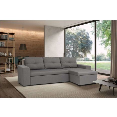 Divano Letto Angolare Icaro Grigio 235 X 157 X79 Cm