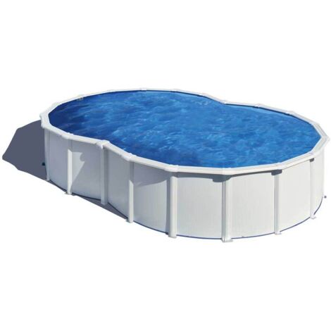 Piscina fuori terra semicircolare acciaio bianca Gre (1/5)