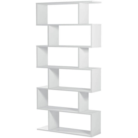 LIBRERIA ATHENA CM. 80X25X192H IN MELANINA COLORE BIANCO O ROVERE O BIANCO/CEMEN (1/5)