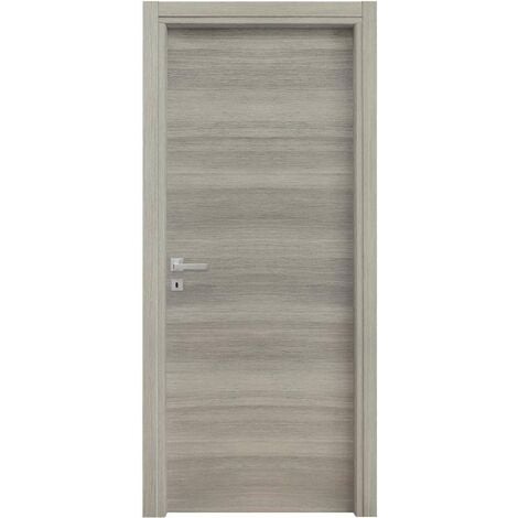 porta battente da interno reversibile in rovere grigio, 80x200 cm