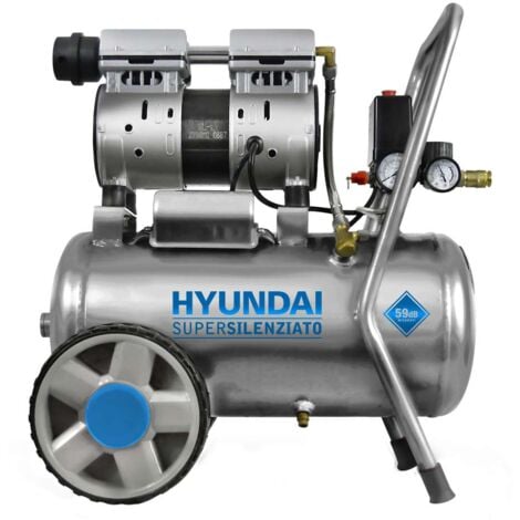 compressore silenziato hyundai a secco 59 db da 24 litri