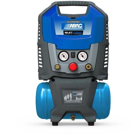 compressore aria portatile silenziato abac "suitcase 6" 6l 1,5hp