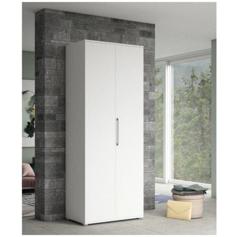 armadio multiuso 2 ante bianco 80x52x207 cm