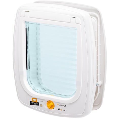 FERPLAST Portina in plastica Swing - 26,2 x 10,2 x 31,2 cm - Bianco - Per gatti grandi e piccoli cani