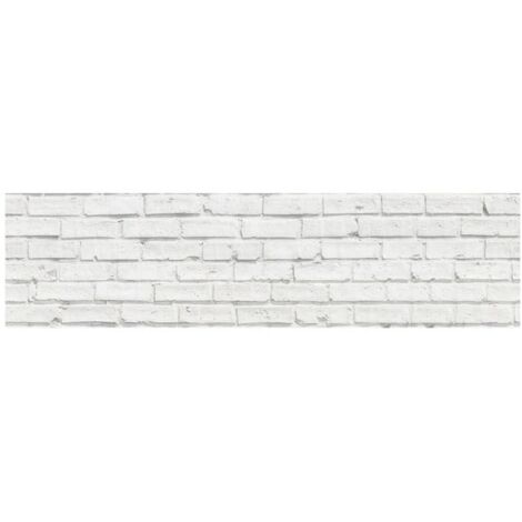 paraschizzi xl "white bricks" in pvc, 180x45 cm