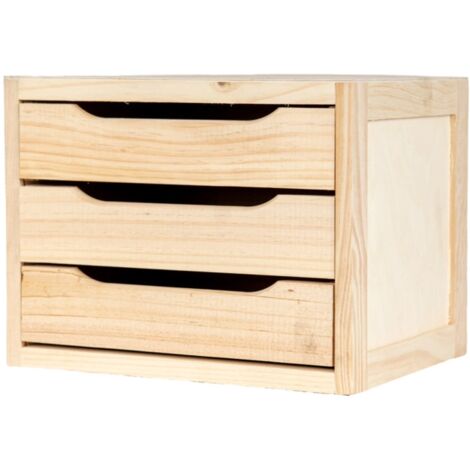 blocco 3 cassetti in legno 29,5x38x30cm - blna30 - astigarraga