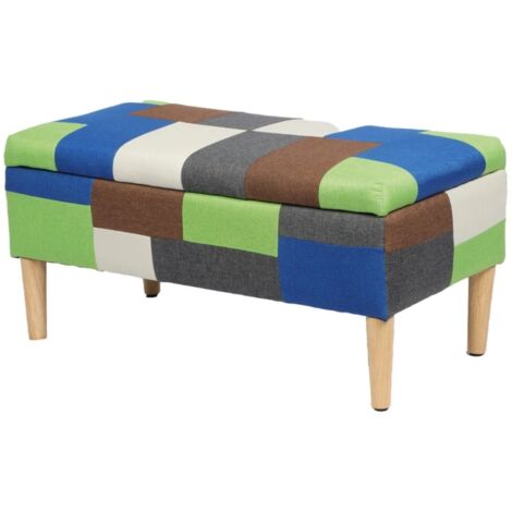 Poltrona Patchwork In Tessuto Multicolore Gamba In Legno (769) - Marca Design Shop - Foto 10