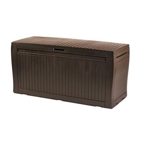 Baule Cassapanca Contenitore con Seduta Ruote Resina Giardino Plastica Esterno