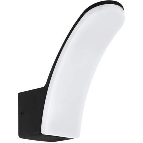 applique led da esterno eglo "fiumicino" nero 3000k