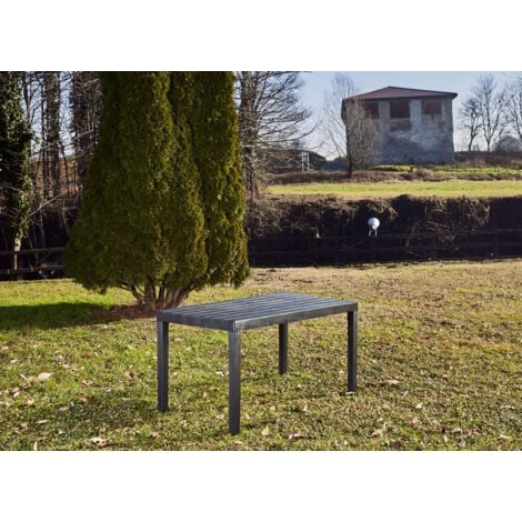 tavolo da esterno "sumatra" in polipropilene antracite 138x78x72h cm