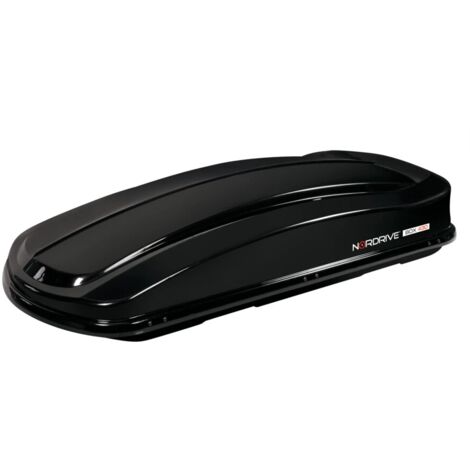 box tetto per auto nordrive 430 litri in abs nero lucido - n60012
