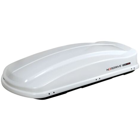 box tetto per auto nordrive 430 litri in abs bianco lucido - n60013