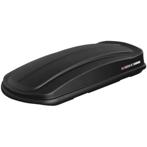 box tetto per auto 530 litri in abs nero goffrato - n60019