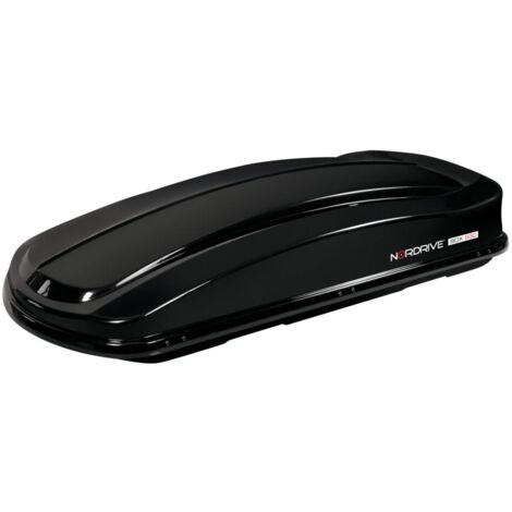 box tetto per auto nordrive 530 litri  in abs nero lucido - n60022