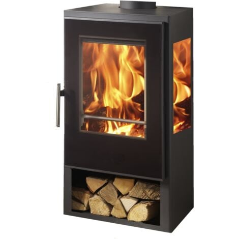 stufa a legna panadero "condor 3v" grigio 8 kw