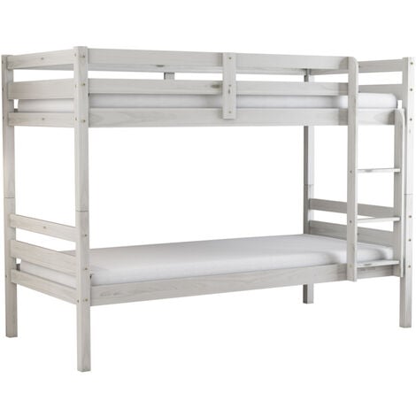 Dmora Cameretta completa di armadio a 6 ante e divano letto con secondo  letto estraibile, mensola abbinata, doghe incluse, Made in Italy, cm  293x90x247, colore Bianco e Olmo, con imballo rinforzato