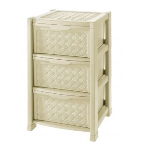 CASSETTIERA ARIANNA 3 CASSETTI COLORE ANGORA