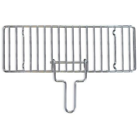 griglietta per cuocispiedini in ferro cromato con manico, 37x13 cm - lisa (1/5)