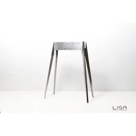 cuocispiedini a carbonella lisa "miami 500" in acciaio inox 60x36x83 cm