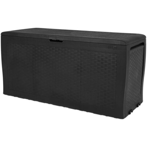 Keter Baule Samoa 270L, Finitura Effetto Legno, Grafite, 116,7 x 44,7 x 57 H Cm