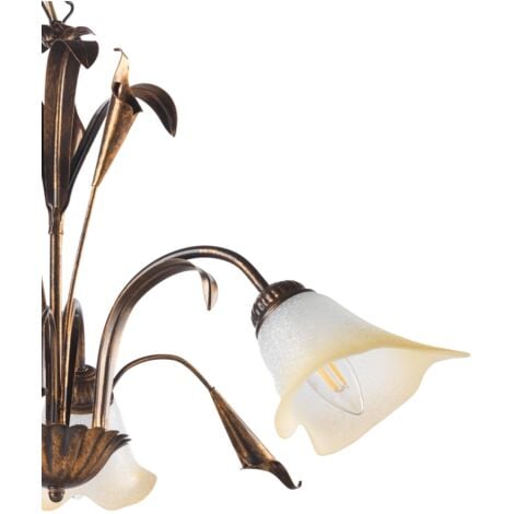 lampadario "lucrezia" 3 luci bronzo, e14