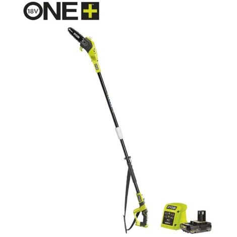 potatore a catena telescopico a batteria ryobi "rpp182020" barra 20 cm 18v 1,5ah