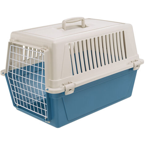 Ferplast ATLAS EL Trasportino per gatti e cani di piccola taglia. Vari colori e misure.. Variante 30 EL - Misure: 40 x 60 x h 38 cm - Blu avio