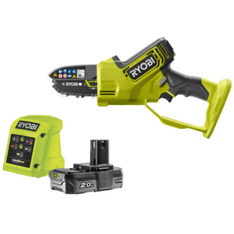potatore a catena a batteria ryobi "ry18psx10a-120" barra 10 cm 18v 2ah