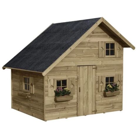 casetta da giardino per bambini in legno domus "clarissa" 223x250x230 cm