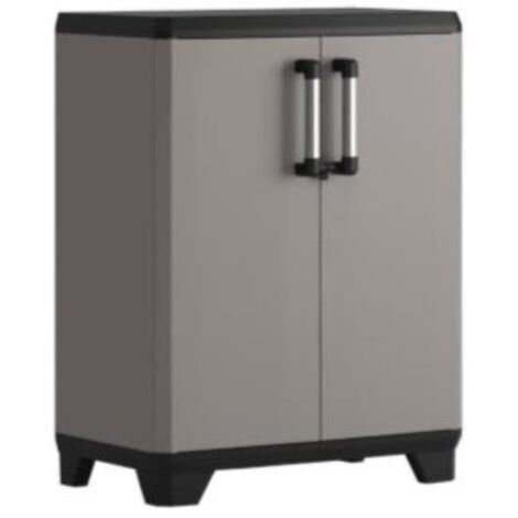 Mobile Keter Linear Wood 68x39x90 Cm - Grigio/Beige, Ripiano Regolabile, Per Garage O Lavanderia - Foto 11