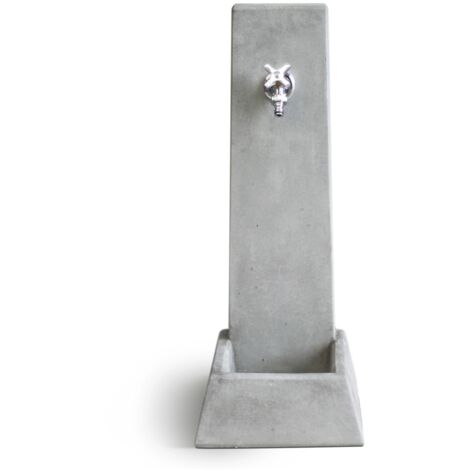 fontana da giardino vedovella "malmo" grigio, 27,5x35,5x77 cm - kam