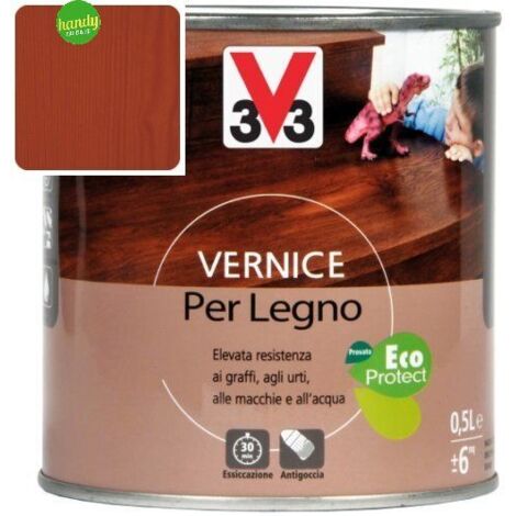 VERNICE PER LEGNO 500ML MOGANO SATINATO