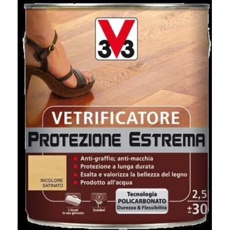 Vertificatore V33 protezione estrema per parquet lt 2,50 satinato incolore