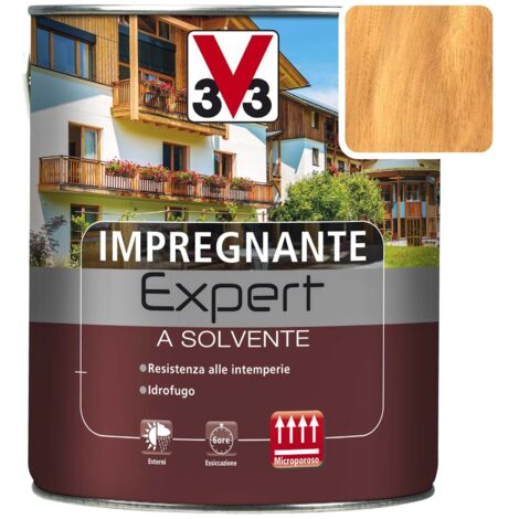 Impregnante Expert Solvente 2,5 Noce Chiaro per Proteggere i Supporti in Legno Esterno