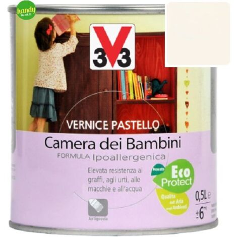 V33 Vernice Pastello Camera Bambini Bianco Panna 0,5 L