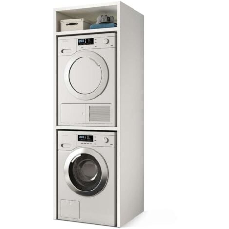 mobile per lavatrice e asciugatrice bianco 70x64x203 cm