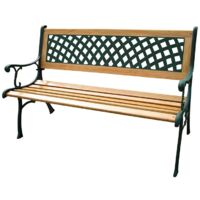 Panchina in Ghisa Legno da Esterno Rombi Panca Arredo Giardino Seduta Terrazzo