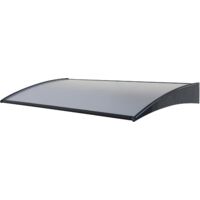 pensilina da esterno essenza in alluminio e copertura in alluminio composito, 140x75 cm