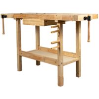 banco da lavoro easy system in legno di quercia 148x61x86cm