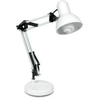 "Lampada da lettura ARCHITETTO in metallo bianco con braccio e diffusore orientabili"