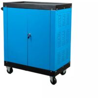 cassettiera porta attrezzi easy system 3 ripiani con ruote e maniglia 65x38x72 cm