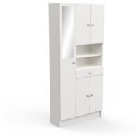 armadio con specchio "bikini" bianco 82x32x180 cm