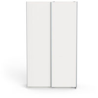 armadio 2 ante scorrevoli "ghost" bianco 116x59x203 cm
