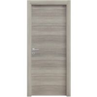 porta battente da interno reversibile in rovere grigio, 70x210 cm