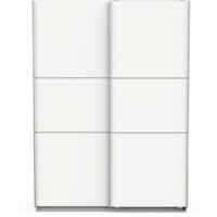 armadio 2 ante scorrevoli "ghost" bianco 148x59x203 cm