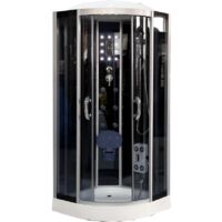 doccia idromassaggio decor bagno "vesta" con sedile 90x90x215 cm